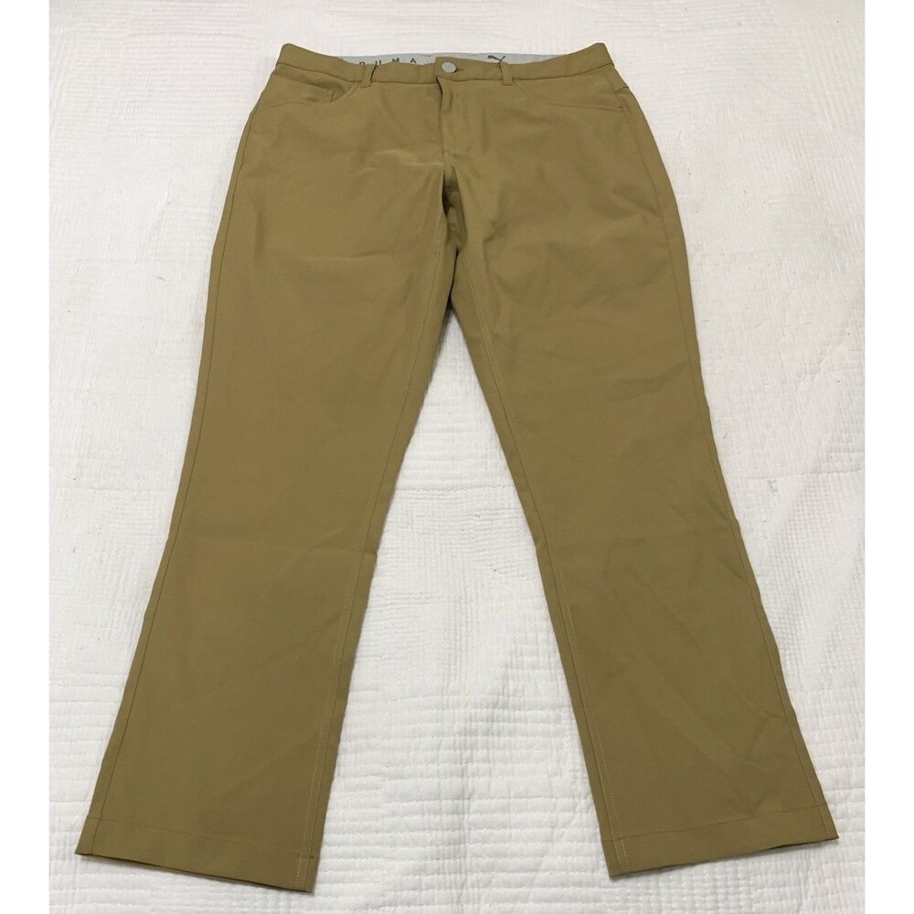 Puma Way 1 Golf Pants Mens 32x30 Brown Straight Leg Regular Fit Performance